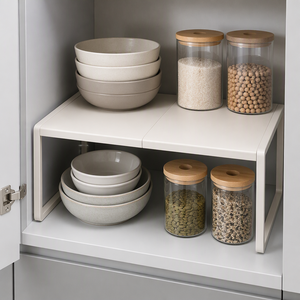 Organizzatore Espandibile <span class=keywords><strong>per</strong></span> Armadietti, Divisorio Regolabile <span class=keywords><strong>per</strong></span> Scarpiera, Bagno, <span class=keywords><strong>Cucina</strong></span>, Scaffale Portaoggetti - Product Image 6
