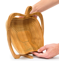 Bamboe Fruitmand Winkelen Opslag Plastic Mand Vouwmand Decoratieve Schaal Fruitschaal