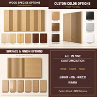 Panneau mural en lattes de chêne et panneau mural plat pour salon moderne, taille personnalisée, OEM