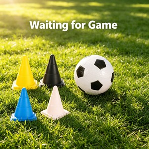 Ensemble de jouets sportifs 3 en 1 pour enfants avec cônes d'entraînement et pompe - <span class=keywords><strong>Football</strong></span>, basketball et soccer gonflables pour jeu actif en intérieur et en extérieur - Product Image 4