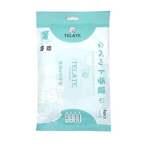 Gants de nettoyage pour animaux de compagnie Telate, 6 pièces, soins spa sans rinçage pour chats et chiens - Product Image 1