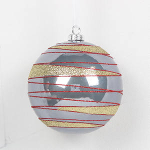 Adorno de árbol de Navidad de champán personalizado de gama alta, 10 CM, lentejuelas de lujo, adorno artesanal pintado, Bola de adorno de Navidad - Product Image 6