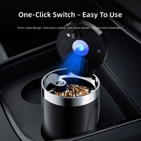 Cendrier de voiture à ouverture rapide avec lumière LED en option, doublure intérieure, support à cendres portable pour accessoire intérieur de véhicule