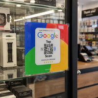 Autocollant NFC anti-rayures pour avis Google, surface mate, étiquette de révision tactile pour la réception d'hôtel