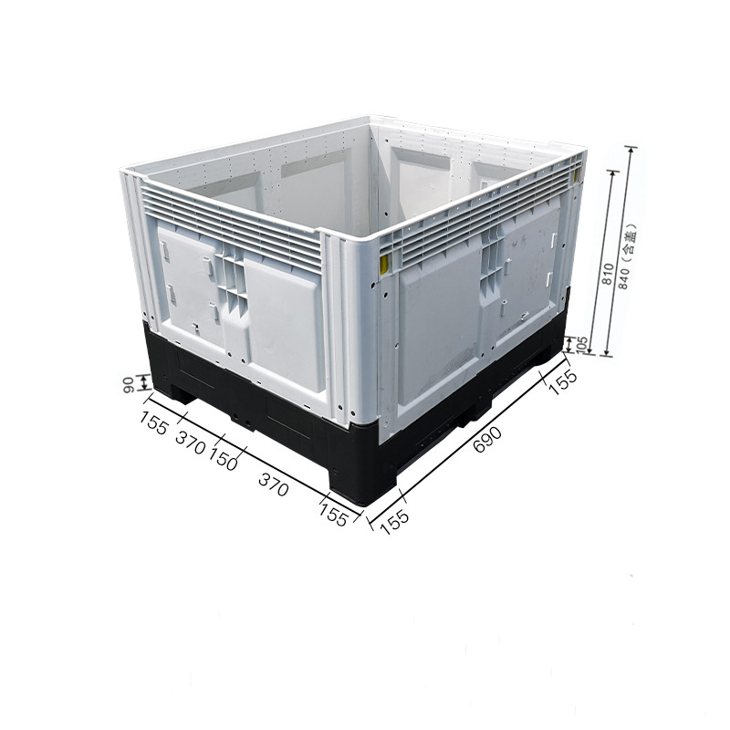 PP Solid Collapsible Nestable Plastic Pallet Box for Logistics Transport
