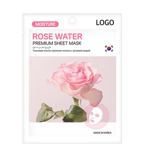 Masque en tissu hydratant et apaisant à l'eau de rose et à l'acide hyaluronique, végétalien, sans cruauté, pour un teint éclatant - Product Image 1