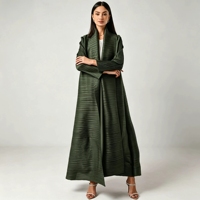 Vêtements pour femmes musulmanes en gros, robe abaya plissée élégante, taille unique, grande taille, ample, en polyester, style Miyake