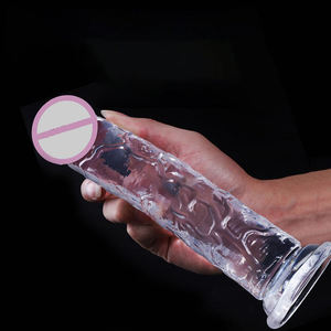 Dildo de Cristal Realista, Impermeable, Transparente, de Silicona, Largo, Grande, Portátil, con Ventosa, Juguete Sexual para Mujeres, para Uso Individual - Product Image 3