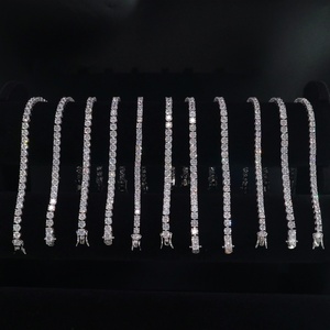 Venta al por mayor Pulsera DE TENIS 3mm 4mm 5mm <span class=keywords><strong>CZ</strong></span> Latón Bling Iced Out Joyería Cadena de tenis - Product Image 1