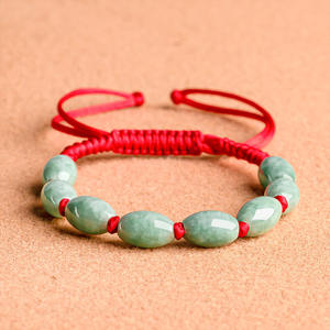 Pulsera de Jade Natural de Myanmar con Cuerdas Hechas a Mano, Joyería de Alta Gama, Jade al por Mayor SL95 - Product Image 1