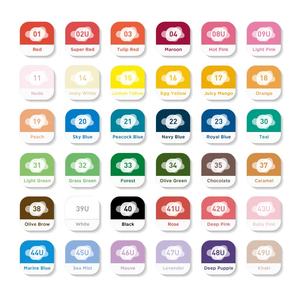 เครื่องเพิ่มความคงตัวของอาหารมี36สีเจลช็อกโกแลตน้ำขนาด20มล. มาตรฐานยุโรป - Product Image 3