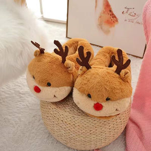 Pantoufles de maison en fourrure pour femme, pantoufles d'hiver à l'épreuve des animaux - Product Image 4