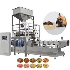 Máquina de alimentação de grande capacidade 800 kg/h, linha de produção de alimentos de animais de estimação do cão