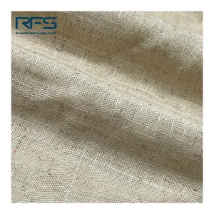 Plain cor respirável tecido orgânico bambu algodão viscose linho mistura tecido atacado para roupa rolo