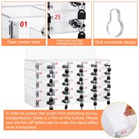 Armoire de rangement pour téléphone personnalisée, pochette avec clés, 25 fentes, casier pour téléphone portable en acrylique transparent, pour salles de conférence
