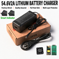 Chargeur de batterie Li-ion OEM 54,6 V 2 A avec prise AU et connecteur aviation GX16 pour vélos et trottinettes électriques (vente en gros)