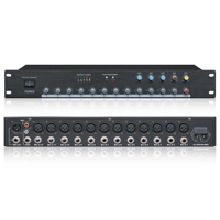 Console de mixage audio numérique 12 canaux avec alimentation fantôme 12 ports, entrées non équilibrées, écho numérique et réverbération, pour système de conférence