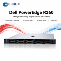 Server Rak Dell PowerEdge R360 dengan Bays Drive Fleksibel untuk Penyimpanan yang Dapat Diperluas dan Manajemen Data Perusahaan