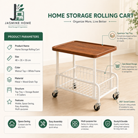 Chariot utilitaire mobile avec étagères en acier au carbone, chariot de rangement au sol pour cuisine, salle de bain, bureau, gain de place