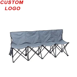 Custom Color Logo Outdoor Chair 600d Oxford Multi 6 Person Folding Camping Chairs For Football Game