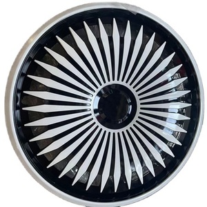 Enjoliveurs de pneus universels <span class=keywords><strong>centre</strong></span> en plastique tout noir 13 "14" 15 "16" Enjoliveur de jantes rotatif 15 "Enjoliveur de <span class=keywords><strong>roue</strong></span> - Product Image 1