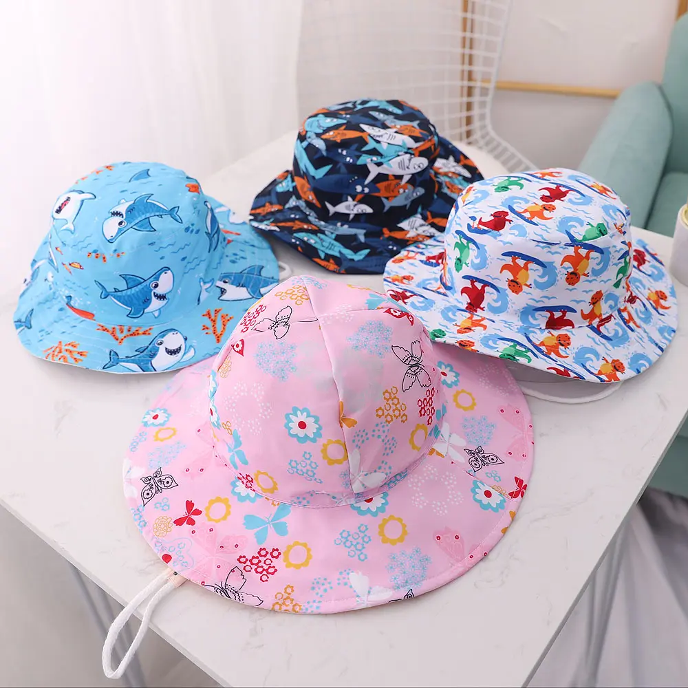 CHEER 신상품 마리오 인쇄 넓은 챙 해변 UV 보호 어부 모자 성인 어린이 여름 접이식 버킷 모자