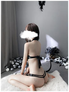 Однотонные эротические женские трусики из ПУ кожи - Product Image 3