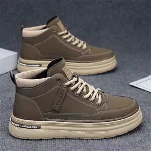 Nouvelles Bottes de Travail Rétro pour Hommes Automne 2026, Baskets Décontractées à Semelle Épaisse, Chaussures de Skateboard en Cuir Respirantes et Légères - Product Image 3