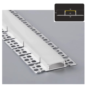 Flexibles Aluminium-Lichtprofil für Gipskarton- und Putzdecken, 50-mm-LED-Aluminium-Einbauprofil mit Silikonabdeckung - Product Image 2