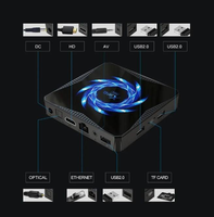 Set-Top Box Dual Wifi XTREAM 2GB 16GB S905X3 Android 14 1000M LAN 4K HD Media Player com Suporte a 5G