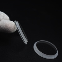 Flange en verre de quartz fondu pur à 99,99 % usinée avec précision par CNC, joint JGS2 haute pureté, résistant à la chaleur 1250°C pour semi-conducteurs
