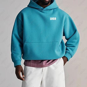 OEM personnalisé pull à capuche pour hommes Heavy Duty coton bulle impression polaire style décontracté avec épaule tombée style hiver - Product Image 1