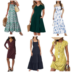 ชุดเดรสผ้าฝ้ายผสมสำหรับผู้หญิง QZ-040จากโรงงานจีนแบบใหม่ - Product Image 1