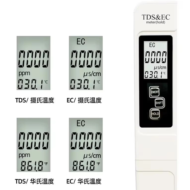 Professional 3-in-1 Digital TDS/EC/Temp/PH Spa Water Tester EC Monitor Tap Water Measuring Pen EC Detector Wanbang OEM