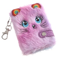 Cuaderno de Regalo Portátil de Peluche Pequeño y Suave con Diseño de Dibujos Animados en Espiral para Niños, Venta al por Mayor