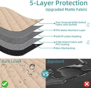Dog Car Seat Cover Back Seat Pet Travel Carrie Nonslip Hammock Protector Washable Pet <b>Mat</b> for <b>Large</b> Medium Dogs Sedan SUV Truck - Product Image 4