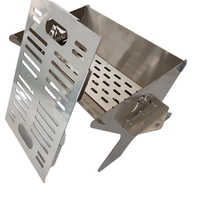 Barbecue pliable en acier inoxydable Luling HP3245XB, léger et portable, foyer pliable, réchaud à charbon de bois pour le camping et les pique-niques
