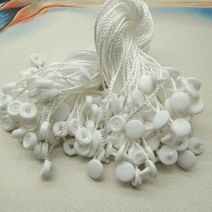 Eco-Friendly Disposable Round Hang <strong>Tag</strong> String Lock Fastener Garment Label Trims Ribbon <strong>Material</strong> with Snap Fastener - Product Image 1