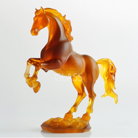 Coffrets cadeaux et logos personnalisés Décoration intérieure sculptée à la main Ornement Cheval de cristal