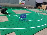 Dalles TPV pour terrain de basket de l'entreprise Sports Flooring Company, équipement de terrain sportif de haute qualité