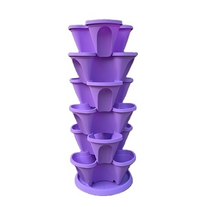 #0001 # Festival Décoration Couleur Vive Gerbables Verticale <span class=keywords><strong>En</strong></span> Plastique Jardin Suspendu Fleur Pot Jardinières - Product Image 2