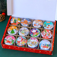 Lot de 12 bougies d'aromathérapie sans fumée et désodorisantes en boîtes de conserve de Noël, coffret cadeau, vente en gros