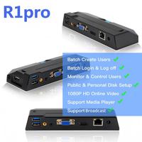 Vclouds HVDP/RDP Thin Client ARM-A9 Quad-Core Cortex 2.0GHZ 1080p Servidor Win Linux para Uso Educativo