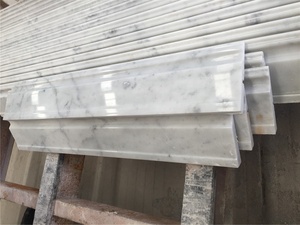 Basedboard TRIM đá cẩm thạch đúc khuôn 5 "x 12" hoặc 5x12 inch mài đánh bóng biên giới Carrara đá cẩm thạch trắng - Product Image 3