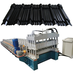 Máquina perfiladora <span class=keywords><strong>de</strong></span> tejas escalonadas <span class=keywords><strong>para</strong></span> techos esmaltados Zhongyuan <span class=keywords><strong>de</strong></span> alta velocidad con caja <span class=keywords><strong>de</strong></span> engranajes <span class=keywords><strong>de</strong></span> 1200 mm, motor <span class=keywords><strong>de</strong></span> 5.5 kW, control PLC y larga vida útil - Product Image 1