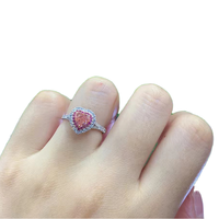 Bague pour femme Igi Custom en or blanc 18 carats avec diamant CVD cultivé en laboratoire, coupe très bonne, clarté Si1, certificat pour fiançailles