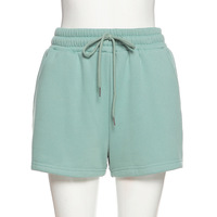 Vêtements d'été Femmes Blank Drawstring Sweat Shorts Cotton Fleece Walking Girls Loose Shorts