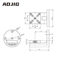 Plaque de base adaptateur L170 Zero Point pour table rotative 4 axes ZPP CNC, système de fixation rapide de précision pour le travail des pièces