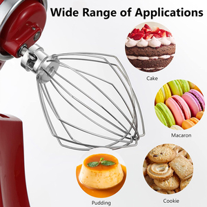 Batteur sur socle Pièces de rechange 6 QT Bowl-lift Stand Mixer Attachment Egg Heavy Cream Beater Acier inoxydable 6 Wire Whip For Kitchen Aid - Product Image 5