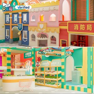Offre Spéciale amusant vilain château rue <span class=keywords><strong>ville</strong></span> jeu de rôle <span class=keywords><strong>maison</strong></span> centre interactif pour enfants aire de jeux intérieure - Product Image 4